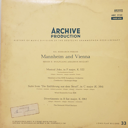 Wolfgang Amadeus Mozart Musical Joke, In F Major, K. 522 · Suite From "Die Entführung Aus Dem Serail", In C Major (K. 384) · Divertimento In B Flat Ma