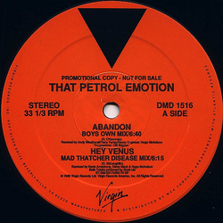 That Petrol Emotion Abandon (Boys Own Mix) Vinyl 12" USED
