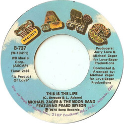 Michael Zager & The Moon Band / Peabo Bryson This Is The Life / Do It With Feeling USED VINYL 7INCH 45 RPM