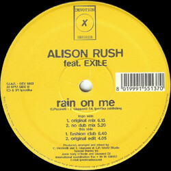 Alison Rush / Exile (10) Rain On Me Vinyl 12" USED
