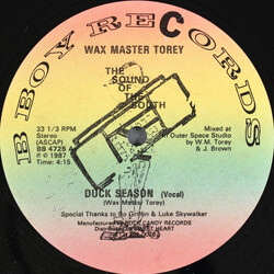 Mr. Wax Master Torey Duck Season USED VINYL 12INCH 33 S RPM STEREO