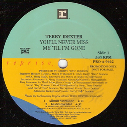 Terry Dexter You'll Never Miss Me 'Til I'm Gone Vinyl 12" USED
