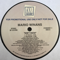 Mario Winans Don't Know Vinyl 12" USED