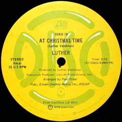 Luther At Christmas Time / May Christmas Bring You Happiness Vinyl 12" USED