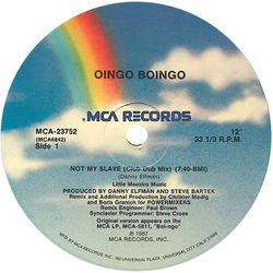 Oingo Boingo Not My Slave Vinyl 12" USED