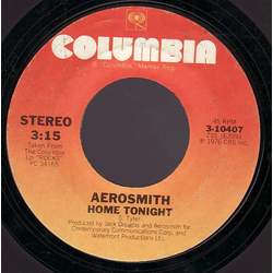 Aerosmith Home Tonight Vinyl 7" USED