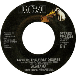 Alabama Love In The First Degree Vinyl 7" USED