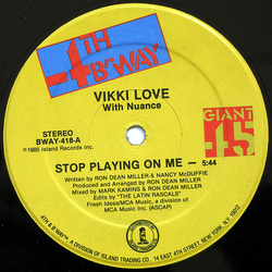 Vikki Love / Nuance Stop Playing On Me Vinyl 12" USED