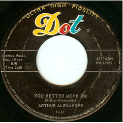 Arthur Alexander You Better Move On Vinyl 7" USED