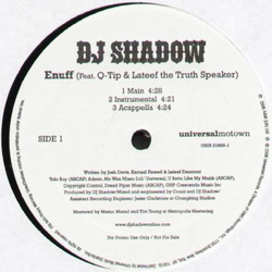DJ Shadow / Q-Tip / Lateef The Truth Speaker Enuff Vinyl 12" USED