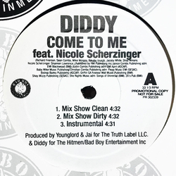 P. Diddy Come To Me / Get Off Vinyl 12" USED