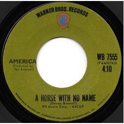 America (2) A Horse With No Name Vinyl 7" USED