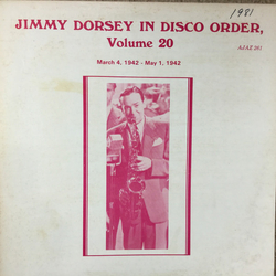 Jimmy Dorsey Jimmy Dorsey In Disco Order Volume 20 Vinyl LP USED