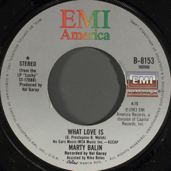 Marty Balin What Love Is Vinyl 7" USED