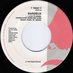 Bardeux I Love To Bass Vinyl 7" USED