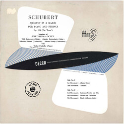 Franz Schubert / Mitglieder Des Wiener Oktetts / Walter Panhoffer Quintet In A Major For Piano And Strings, Op. 114 (The 'Trout') Vinyl LP USED