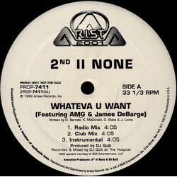 2nd II None Whateva U Want / Pawdy Vinyl 12" USED