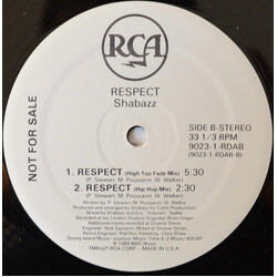 Shabazz Respect USED VINYL 12INCH PROMO