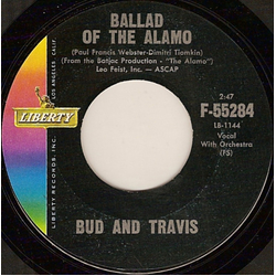 Bud And Travis Ballad Of The Alamo Vinyl 7" USED