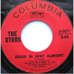The Byrds Jesus Is Just Alright / It's All Over Now, Baby Blue Vinyl 7" USED