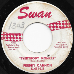 Freddy Cannon Everybody Monkey Vinyl 7" USED