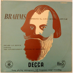 Johannes Brahms / Eduard van Beinum / Concertgebouworkest Symphony No. 1 In C Minor, Op. 68 Vinyl LP USED