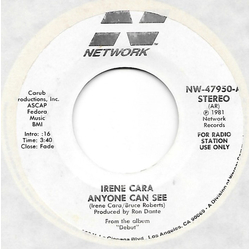 Irene Cara Anyone Can See Vinyl 7" USED