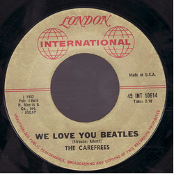 The Carefrees We Love You Beatles Vinyl 7" USED