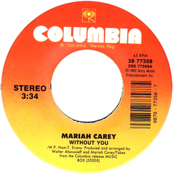 Mariah Carey Without You Vinyl 7" USED