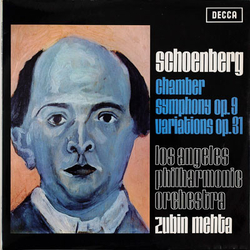 Arnold Schoenberg / Los Angeles Philharmonic Orchestra / Zubin Mehta Chamber Symphony Op. 9 / Variations Op. 31 Vinyl LP USED