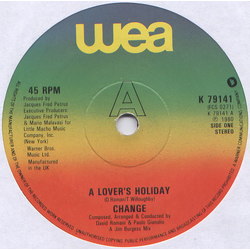 Change A Lover's Holiday Vinyl 7" USED