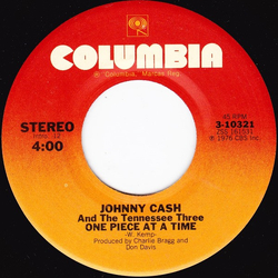 Johnny Cash And The Tennessee Three One Piece At A Time Vinyl 7" USED