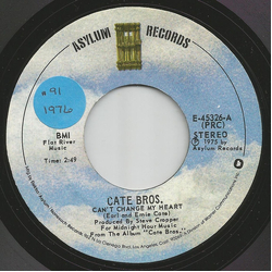 Cate Brothers Can't Change My Heart Vinyl 7" USED