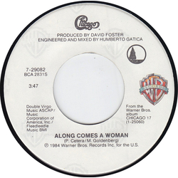 Chicago (2) Along Comes A Woman Vinyl 7" USED