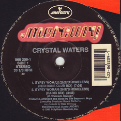 Crystal Waters Gypsy Woman (She's Homeless) Vinyl 12" USED