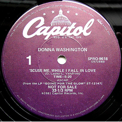 Donna Washington 'Scuse Me, While I Fall In Love Vinyl 12" USED