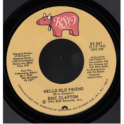 Eric Clapton Hello Old Friend / All Our Pastimes Vinyl 7" USED