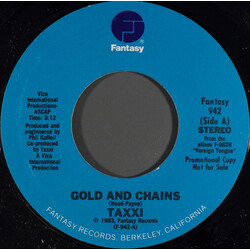 Taxxi Gold And Chains USED VINYL 7INCH 45 RPM PROMO