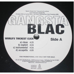 Gangsta Blac World's Thickest Click / Giddy Up Bout Ya Hog Vinyl 12" USED