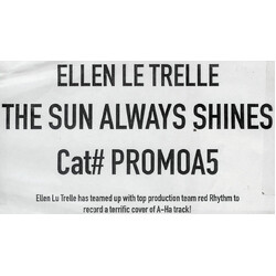 Ellen Lu Trelle The Sun Always Shines On TV USED VINYL 12INCH MAXI-SINGLE PROMO WHITE LABEL