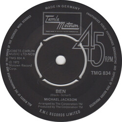 Michael Jackson Ben Vinyl 7" USED