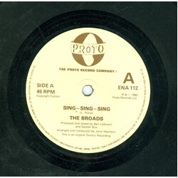 The Broads Sing Sing Sing USED VINYL 7INCH 45 RPM SINGLE