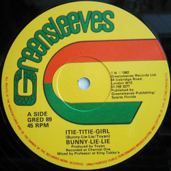 Bunny Lie Lie / Billy Boyo Itie-Titie-Girl / Righteousness Vinyl 12" USED