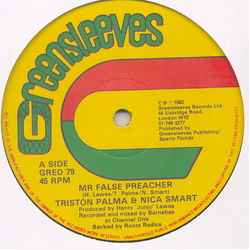 Tristan Palmer / Nicker Smart Mr. False Preacher Vinyl 12" USED