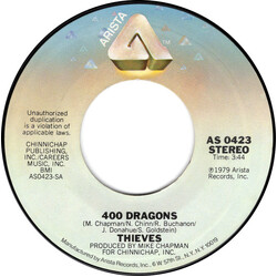Thieves (3) 400 Dragons USED VINYL 7INCH 45 RPM STYRENE STEREO