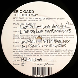 Eric Gadd The Right Way Vinyl 12" USED