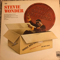 Stevie Wonder Signed Sealed & Delivered Vinyl LP USED