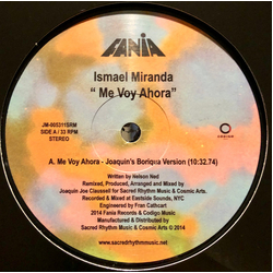 Ismael Miranda Me Voy Ahora Vinyl 12" USED