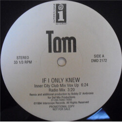 Tom Jones If I Only Knew USED VINYL 12INCH PROMO