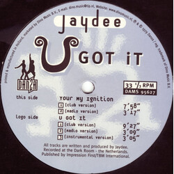 Jaydee U Got It VINYL 12" USED